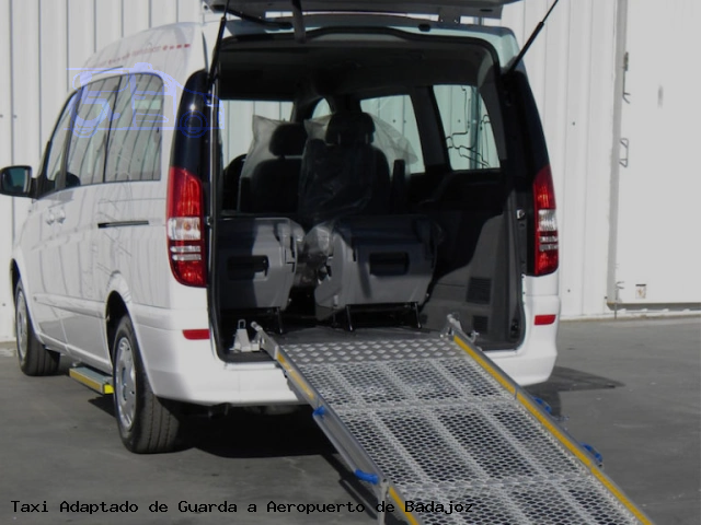 Taxi accesible de Aeropuerto de Badajoz a Guarda